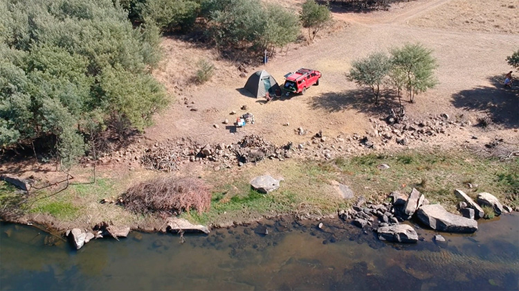 Camp 6 • Living Water - Camp set up on the riverbank