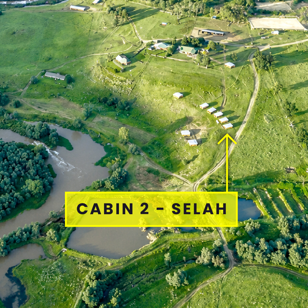 1-Bedroom Pet-Friendly Riverside Cabin 2: Selah - Location on farm map