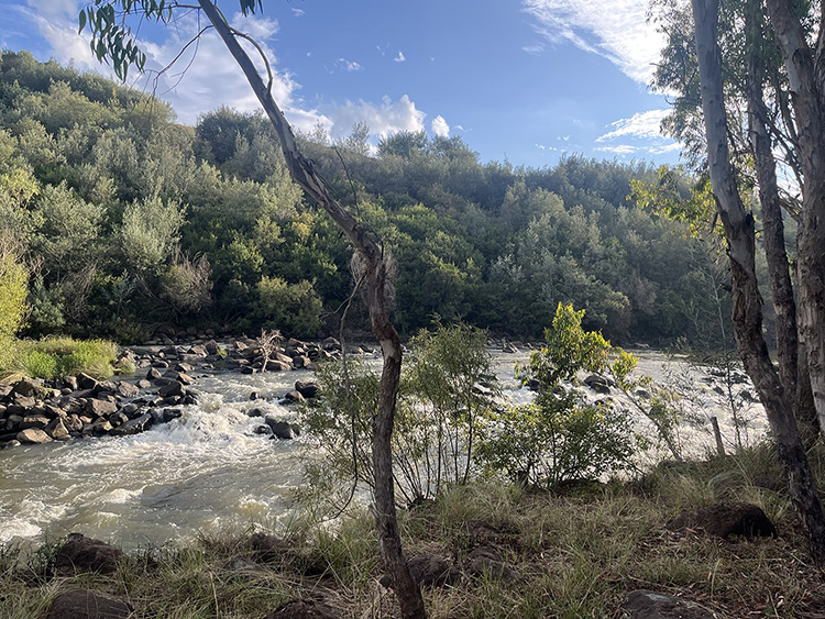 Camp 8 • Breath of Heaven - Rapids running past the camp
