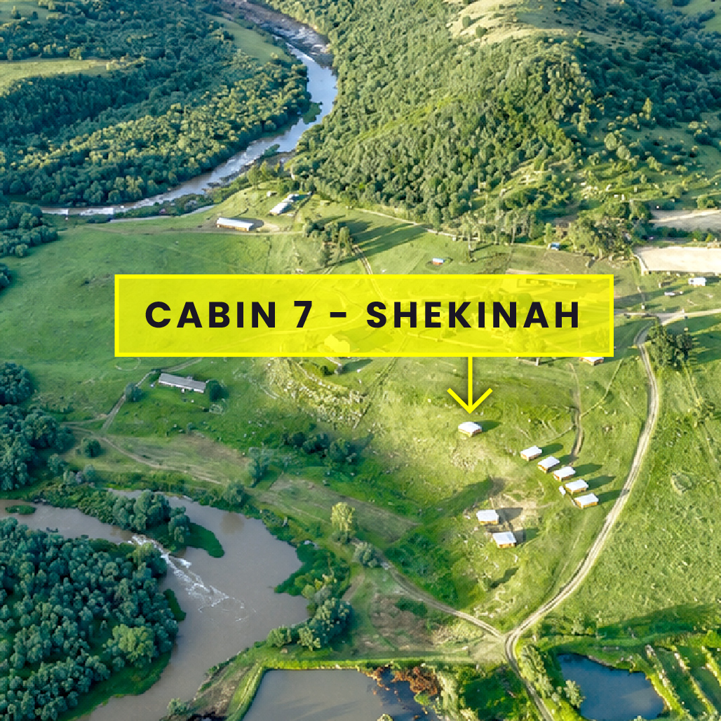 2-Bedroom Riverside Cabin 7: Shekinah - Location on farm map