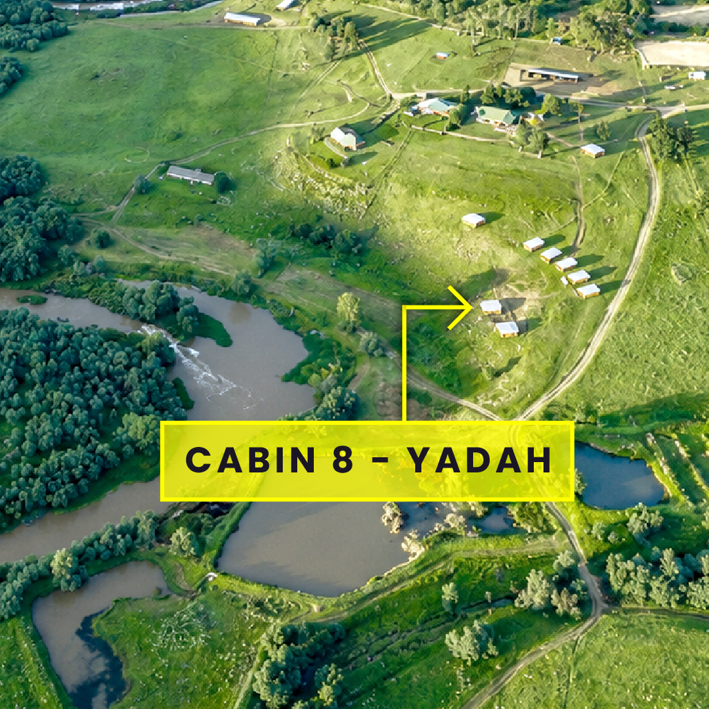 2-Bedroom Pet-Friendly Riverside Cabin 8: Yadah - Location on farm map